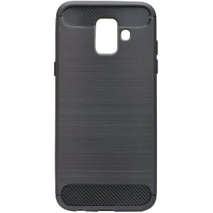 FORCELL CARBON BACK COVER CASE FOR SAMSUNG GALAXY J6 2018 BLACK