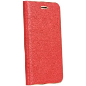 FORCELL LUNA BOOK FLIP CASE GOLD FOR SAMSUNG GALAXY A52 5G / A52 LTE 4G RED