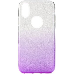 FORCELL SHINING BACK COVER CASE FOR APPLE IPHONE 11 PRO MAX (6.5) CLEAR/VIOLET