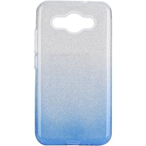 FORCELL SHINING BACK COVER CASE FOR HUAWEI Y3 2018 CLEAR/BLUE