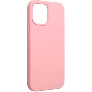 FORCELL SILICONE BACK COVER CASE FOR IPHONE 12 PRO MAX PINK (WITH HOLE)