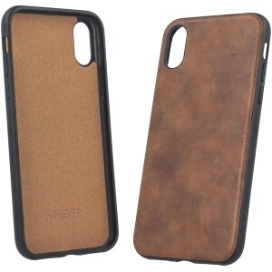 FOREVER PRIME LEATHER BACK COVER CASE FOR SAMSUNG GALAXY S9 BROWN