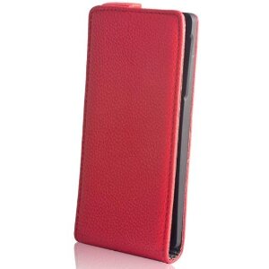 LEATHER CASE STAND FOR SONY XPERIA E RED