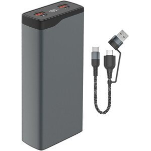 4SMARTS POWER BANK VOLTHUB PRO 20000MAH 22.5W WITH QUICK CHARGE PD GUNMETAL