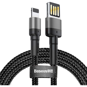 BASEUS CABLE CAFULE WORKING WITH LIGHTNING 2.4A 1M GREY/BLACK