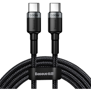 BASEUS CAFULE PD 2.0 100W FLASH CHARGING USB FOR TYPE-C CABLE 5A 2M GREY+BLACK