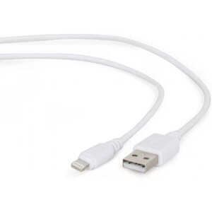 CABLEXPERT CC-USB2-AMLM-W-1M8-PIN SYNC AND CHARGING CABLE WHITE 1M