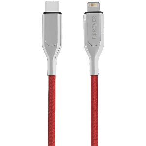 FOREVER CORE ULTRA FAST MFI PD CABLE USB-C - LIGHTNING 1,5 M 2,4A RED