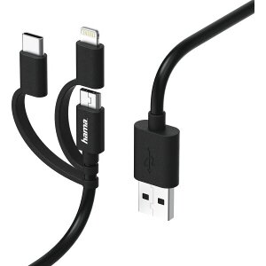 HAMA 200501 CABLE ELITE USB-A PLUG - LIGHTNING USB 0.75 M METAL ANTHRACITE