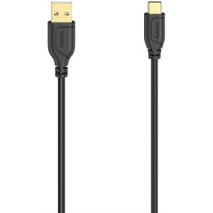 HAMA 200634 FLEXI-SLIM CHARGING/DATA CABLE USB TYPE-C - USB 2.0 0.75 M BLACK