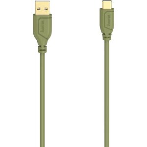 HAMA 200637 FLEXI-SLIM CHARGING/DATA CABLE USB TYPE-C - USB 2.0 0.75 M TURTLE GREEN