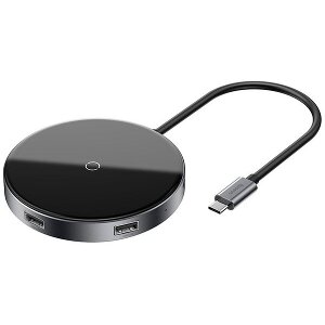 BASEUS CIRCULAR MIRROR WIRELESS CHARGER HUB 10W DEEP GREY