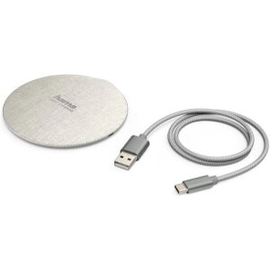 HAMA 183380 FC10 METAL WIRELESS CHARGER CREAM WHITE