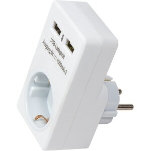 LOGILINK PA0112 USB POWER SOCKET ADAPTER 2X USB PORTS 2X 1000MA