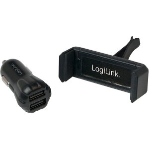 LOGILINK PA0133 USB CAR CHARGER + MOBILE HOLDER