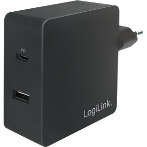 LOGILINK PA0213 USB POWER SOCKET ADAPTER 1X USB-C PORT & 1X USB-A PORT 65W