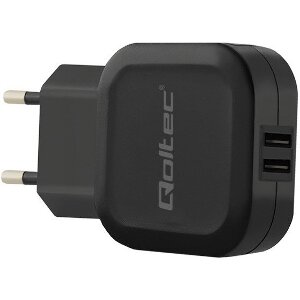 QOLTEC 50185 CHARGER 12W 5V 2.4A 2XUSB