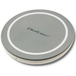 QOLTEC 51840 INDUCTION WIRELESS CHARGER RING QUALCOMM QUICKCHARGE 3.0 10W GREY