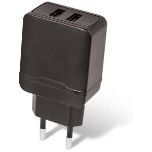 SETTY 2X USB TRAVEL CHARGER 2,4A BLACK