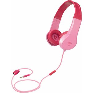 MOTOROLA JR200 PINK ΟN EAR ΠΑΙΔΙΚΑ ΑΚΟΥΣΤΙΚΑ HANDS FREE ΜΕ SPLITTER