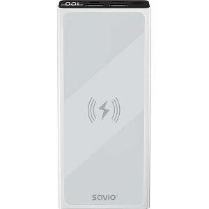 SAVIO POWER BANK BA-06 10000MAH 2 IN 1 CABLE WHITE