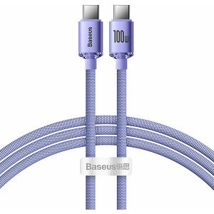 BASEUS CRYSTAL SHINE CABLE SHINE TYPE-C TO TYPE-C 1.2M 100W 5A PURPLE