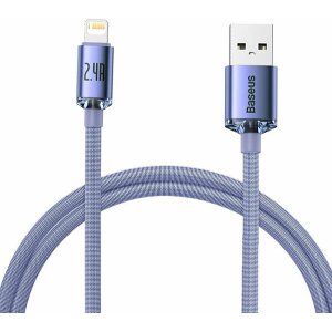 BASEUS CRYSTAL SHINE CABLE USB TO LIGHTNING 2.4A 1.2M PURPLE