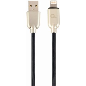 CABLEXPERT CC-USB2R-AMLM-1M PREMIUM RUBBER 8-PIN CHARGING AND DATA CABLE 1M BLACK