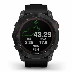 GARMIN FENIX 7X SOLAR PREMIUM MULTISPORT WATCH GPS SLATE GRAY BLACK BAND 010-02541-01