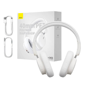 BASEUS BOWIE D03 BT WIRELESS OVER-EAR HEADPHONE WHITE