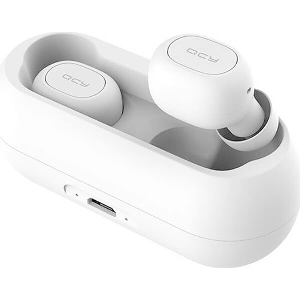 QCY T1C TWS WHITE TRUE WIRELESS EARBUDS 5.0 BLUETOOTH HEADPHONES 80HRS