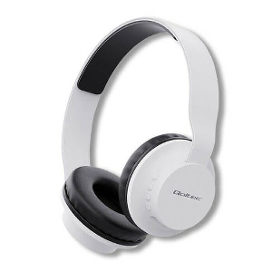 QOLTEC LOUD WAVE WIRELESS HEADPHONES WITH MICROPHONE BT 5.0 JL WHITE