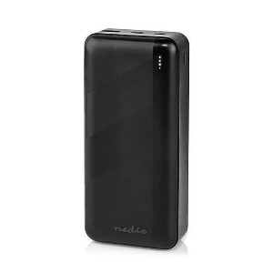 NEDIS UPBKPD30000BK POWERBANK 30000MAH 1.5/2.0/3.0A WITH 2 OUTPUT CONNECTIONS: 1X USB-A/1X USB-C