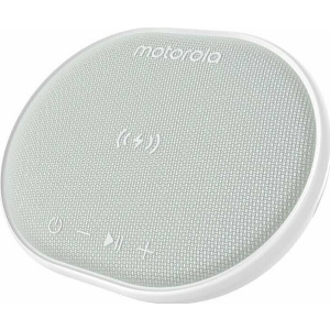 MOTOROLA SONIC SUB 500 WHITE ΑΣΥΡΜΑΤΟΣ ΦΟΡΤΙΣΤΗΣ 10W ΚΑΙ ΑΔΙΑΒΡΟΧΟ SMART ΦΟΡΗΤΟ ΗΧΕΙΟ BLUETOOTH 5.0