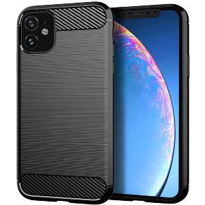 FORCELL CARBON BACK COVER CASE FOR APPLE IPHONE 11 (6,1) BLACK