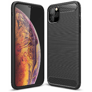 FORCELL CARBON BACK COVER CASE FOR APPLE IPHONE 11 PRO MAX (6,5) BLACK