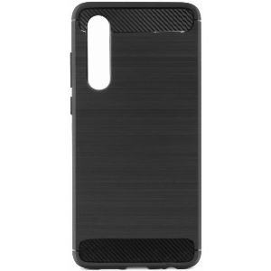 FORCELL CARBON BACK COVER CASE FOR HUAWEI P30 BLACK