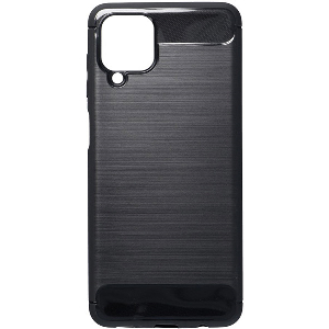 FORCELL CARBON BACK COVER CASE FOR SAMSUNG GALAXY A12 BLACK