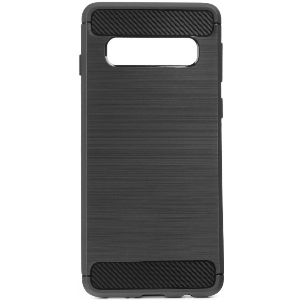 FORCELL CARBON BACK COVER CASE FOR SAMSUNG GALAXY S10 BLACK