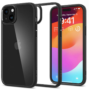 SPIGEN CRYSTAL HYBRID MATTE BLACK FOR IPHONE 15 PLUS