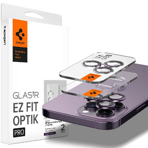 SPIGEN GLASS EZ FIT OPTIK PRO 2 PACK DEEP PURPLE IPHONE 14 PRO/IPHONE 14 PRO MAX