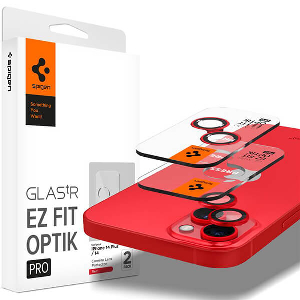 SPIGEN GLASS EZ FIT OPTIK PRO 2 PACK RED IPHONE 14/IPHONE 14 PLUS