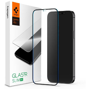 SPIGEN GLASS FC HD 1 PACK BLACK FOR IPHONE 12/IPHONE 12 PRO