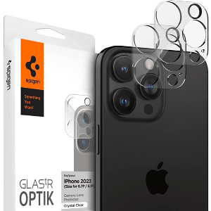 SPIGEN GLASS TR OPTIK 2 PACK CRYSTAL CLEAR FOR IPHONE 15 PRO/15 PRO MAX/IPHONE 14 PRO/14 PRO MAX
