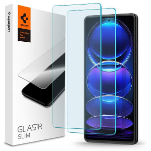 SPIGEN GLASS TR SLIM 2 PACK FOR XIAOMI REDMI NOTE 12 PRO 5G/REDMI NOTE 12 PRO+ 5G/POCO X5 PRO 5G