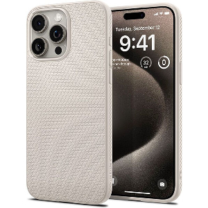 SPIGEN LIQUID AIR NATURAL TITANIUM FOR IPHONE 15 PRO MAX