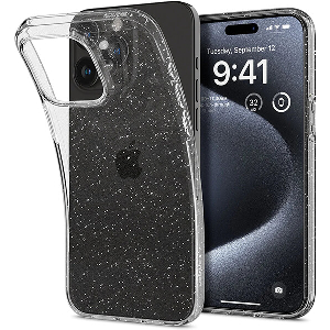 SPIGEN LIQUID CRYSTAL GLITTER CRYSTAL QUARTZ FOR IPHONE 15 PRO