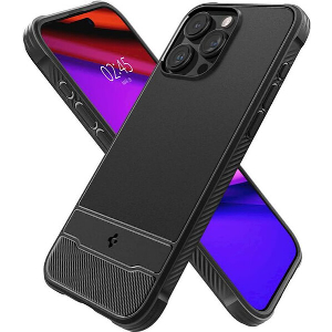 SPIGEN RUGGED ARMOR MAGSAFE MATTE BLACK FOR IPHONE 15 PRO MAX