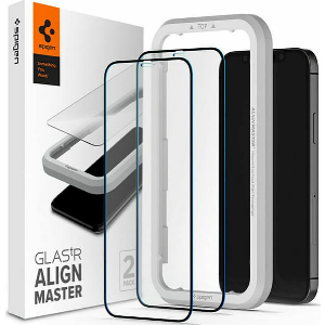 SPIGEN TEMPERED GLASS ALM GLASS FC 2-PACK FOR IPHONE 14 / 13 / 13 PRO BLACK