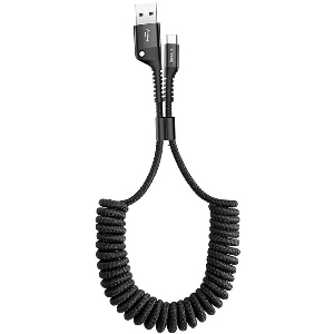 BASEUS CABLE FISH EYE SPRING TYPE C 2A 1M BLACK